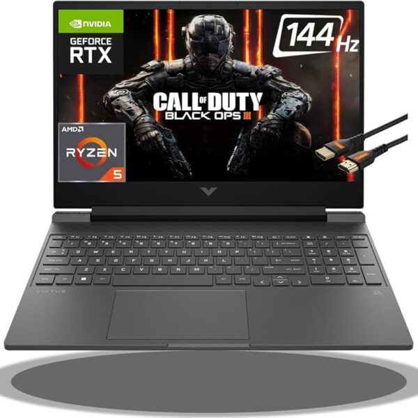 HP Victus Gaming Laptop, AMD Ryzen 5 5600H, AMD 4GB Radeon RX 6500M Graphics