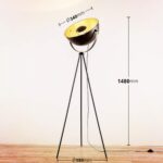 Osasy Vintage Retro Studio Floor Lamp in Black Gold