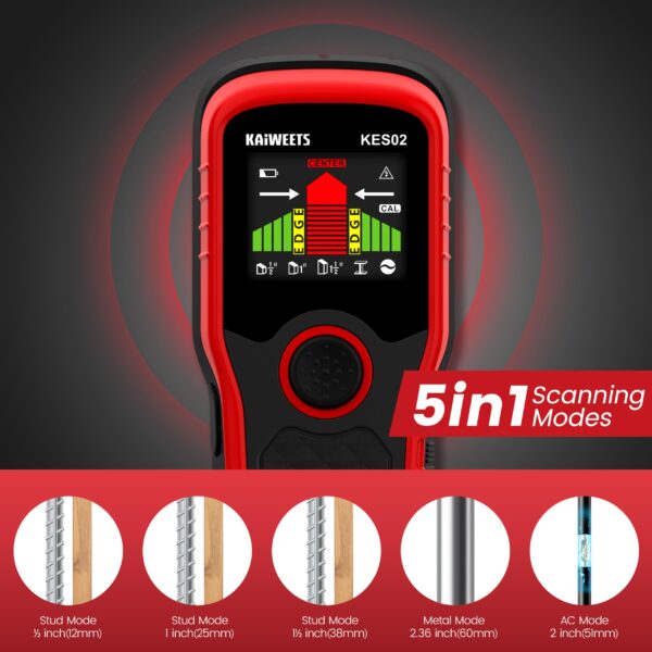 Wall Scanner 5 in 1 LCD Electronic Detector Wire Metal Pipes, Stud Finder