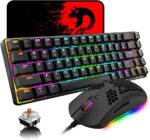 Wired RGB Backlit Mechanical Gaming Mouse Keyboard, 68 Keys