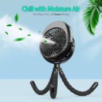 Misting Stroller Fan, 6000mah Battery Operated Portable Fan