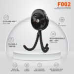 Misting Stroller Fan, 6000mah Battery Operated Portable Fan - Image 2