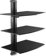 Suptek 3 Floating Shelf Wall Bracket With Tempered Glass