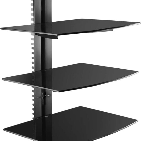 Suptek 3 Floating Shelf Wall Bracket With Tempered Glass