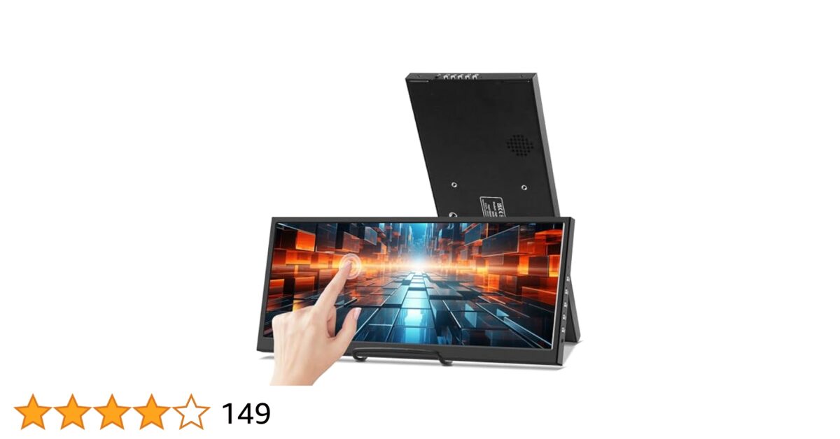 Prechen HD-123 Touchscreen Portable Wide Monitor 12.3inch 1920 X 720 HDMI USB-C - Image 3