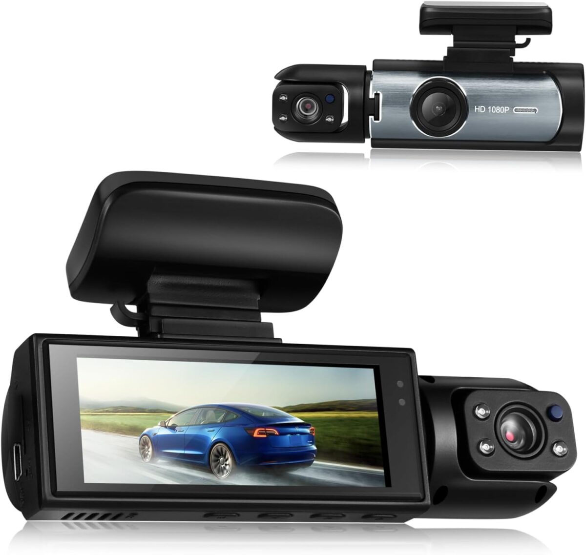 ZKCAMSPY Dash Camera Front And Inside 1080P, G Sensor Night Vision Car DVR - Image 2