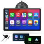 APHQUA-[2025] Protable Apple Carplay & Android Auto,Car Play Box for Car,10.26'' Portable Carplay Screen with AUX/FM/Bluetooth,Voice Control,Mirror Link Suitable for All Car Models - Image 2