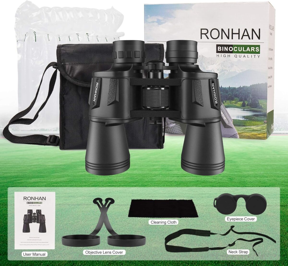 Ronhan Binoculars For Adults High Powered Military Compact Hd 20x50 - Image 1