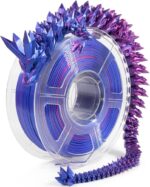 ELEGOO Silk PLA Filament 1.75mm Dual Color Blue Purple 1KG, Shiny 3D Printer Filament Dimensional Accuracy +/- 0.05mm, 1kg Spool(2.2lbs) Fits for Most FDM 3D Printers - Image 2