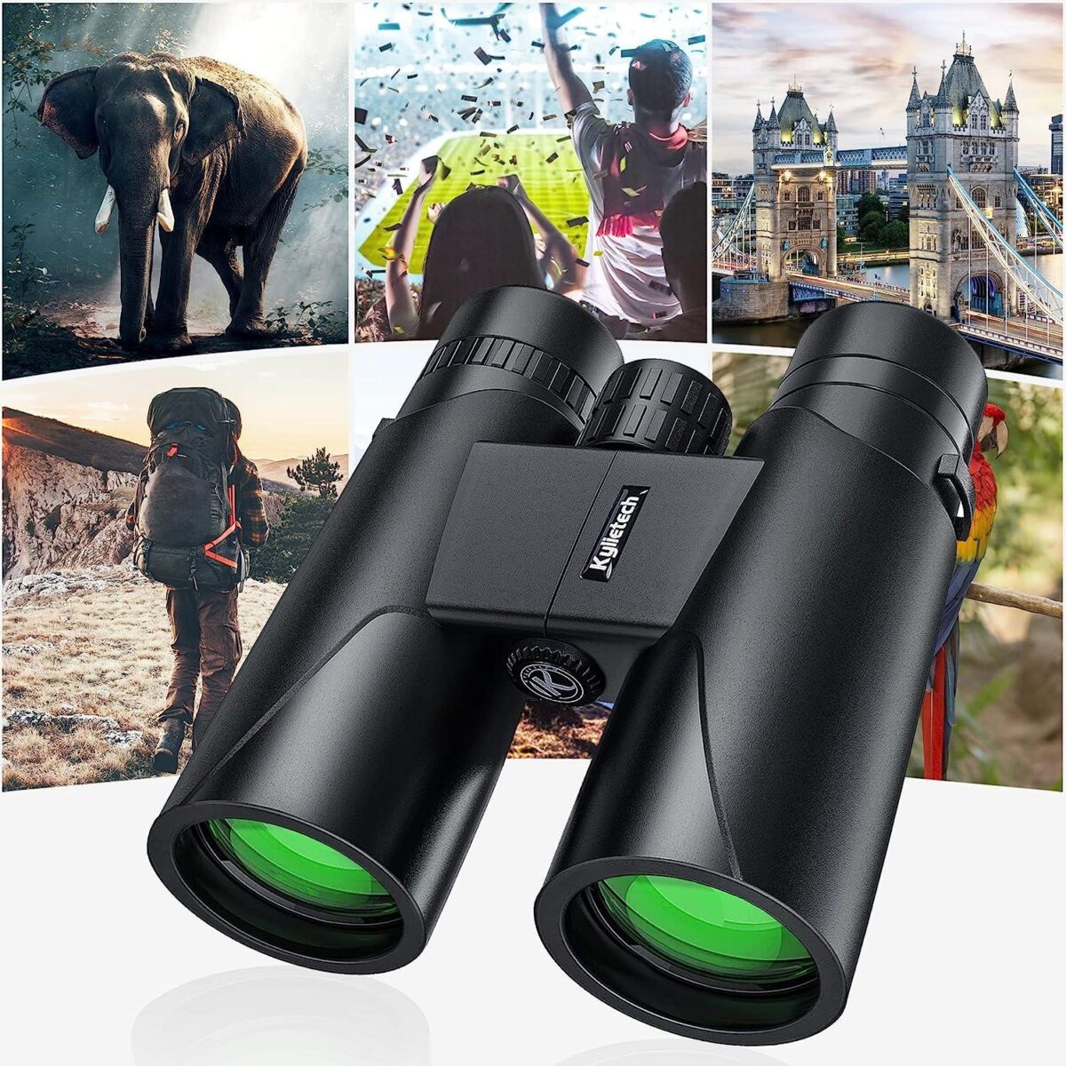 Kylietech Binoculars for Adults, 12x42 High Power Binoculars with Tripod - Image 1