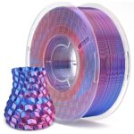 ELEGOO Silk PLA Filament 1.75mm Dual Color Blue Purple 1KG, Shiny 3D Printer Filament Dimensional Accuracy +/- 0.05mm, 1kg Spool(2.2lbs) Fits for Most FDM 3D Printers