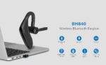 SUNITEC Bluetooth Headset with Microphone Wireless Headset Single Ear Wireless with Noise Cancelling USB Dongle CVC 8.0 Dual Mic to Mobile Phone/Mac/PC Over for Business/Office/Driving - Image 2