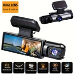 ZKCAMSPY Dash Camera Front And Inside 1080P, G Sensor Night Vision Car DVR
