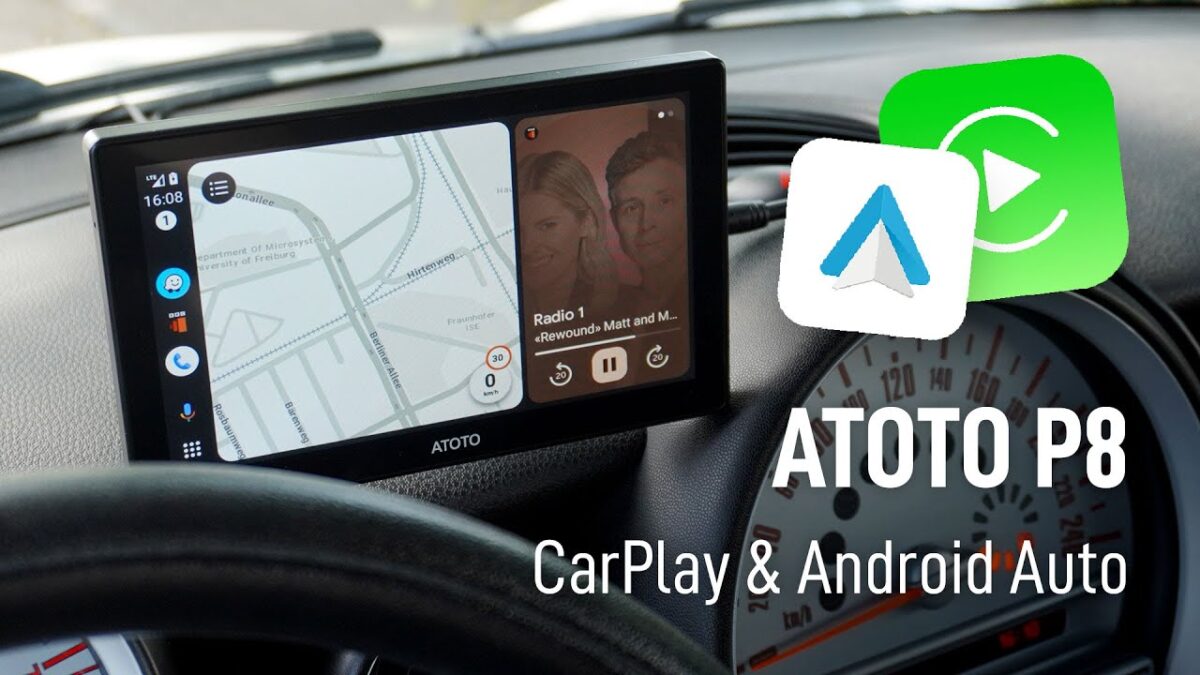 ATOTO P8 7 inch Touchscreen Portable in-Dash Navigation, Wireless Carplay & Wireless Android Auto, with HD 1080P Front Dash Cam, WDR & Auto Dimmer, Remote Control, Support up to 128G SD, P807SD-FC - Image 3